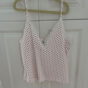 Brandy Melville White Fitted Pajama Top